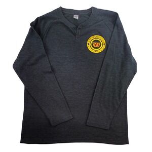 Washington Commanders NFL Thermal Henley Shirt Men's XL Gray Football